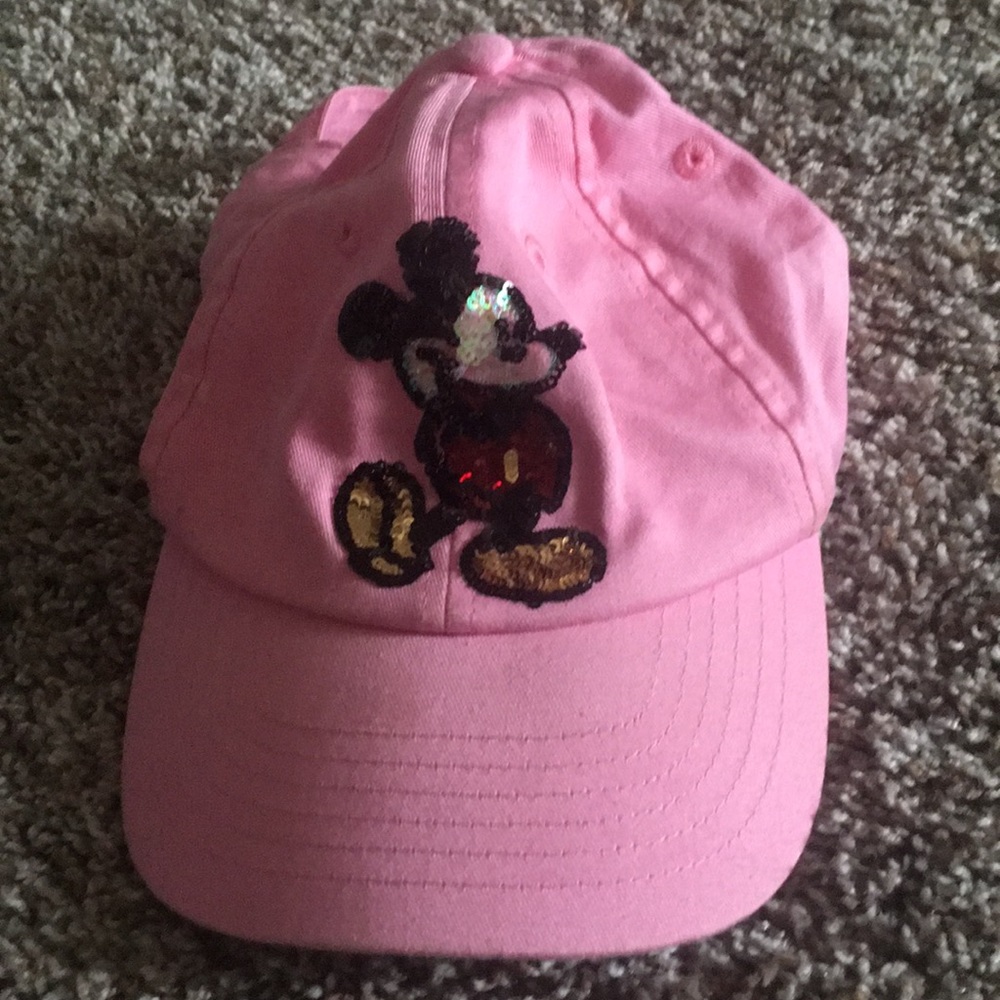 Pink Sequence Mickey Hat
